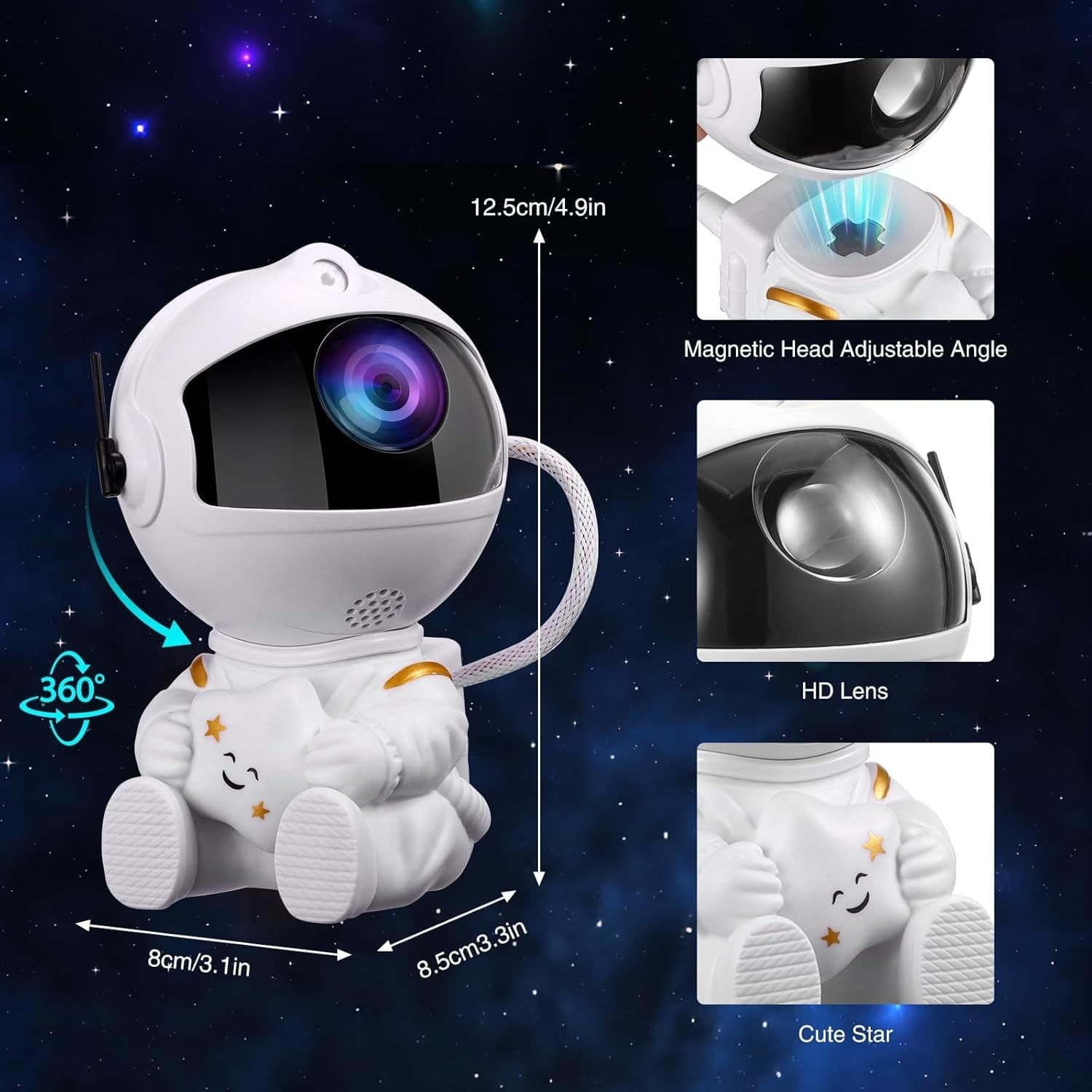 Astronaut Star Projector with Colour Night Sky and Remote Control - image 10