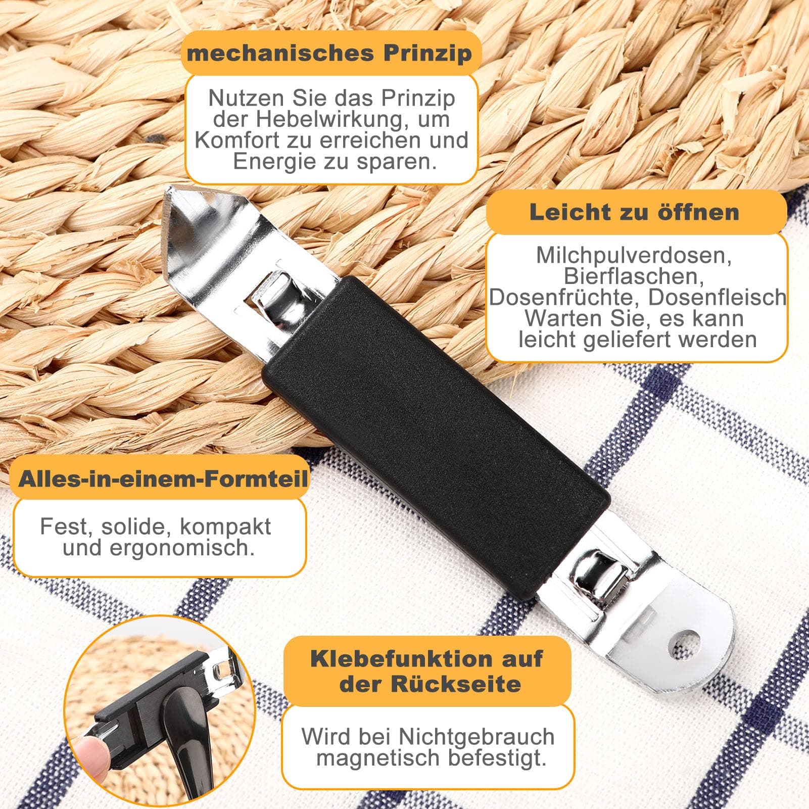 9-Piece Camping Cutlery Set in Black Stainless Steel with Felt Case - image 14