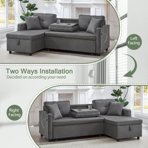 Effortless Comfort: Villalta Home Grey Corner Sofa Bed with Storage - image 4
