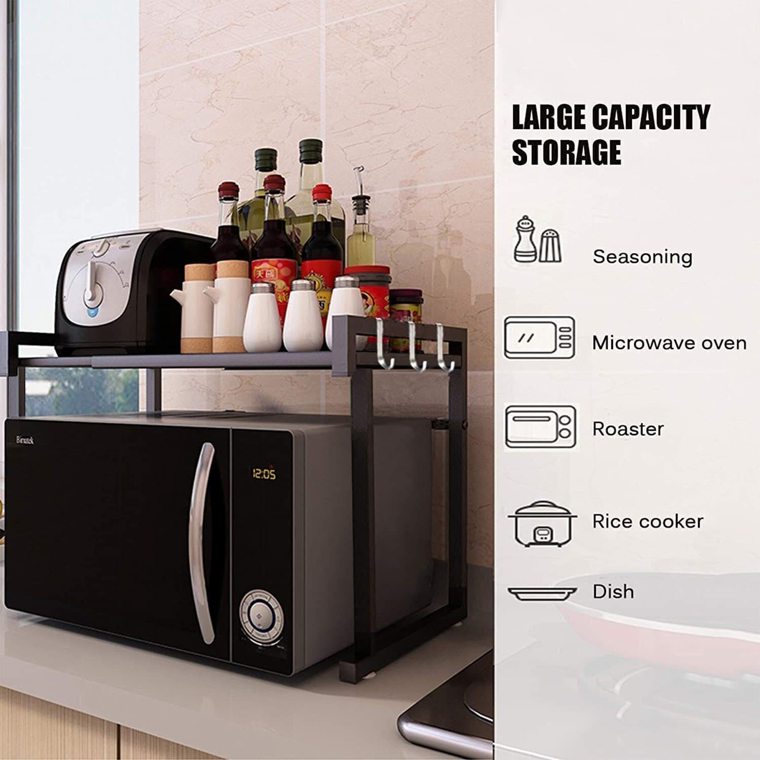 Maximise Worktop Space with this Extendable Microwave Rack - image 7