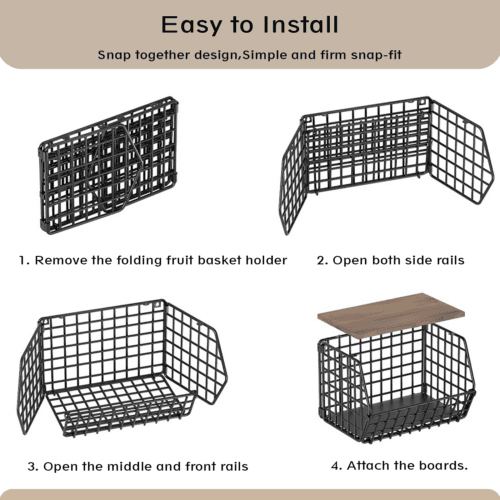 Space-Saving 2-Pack Metal Fruit Baskets for Effortless Storage - image 5