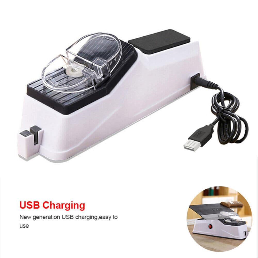 USB Electric Knife Sharpener: Perfect Knives & Scissors in Seconds