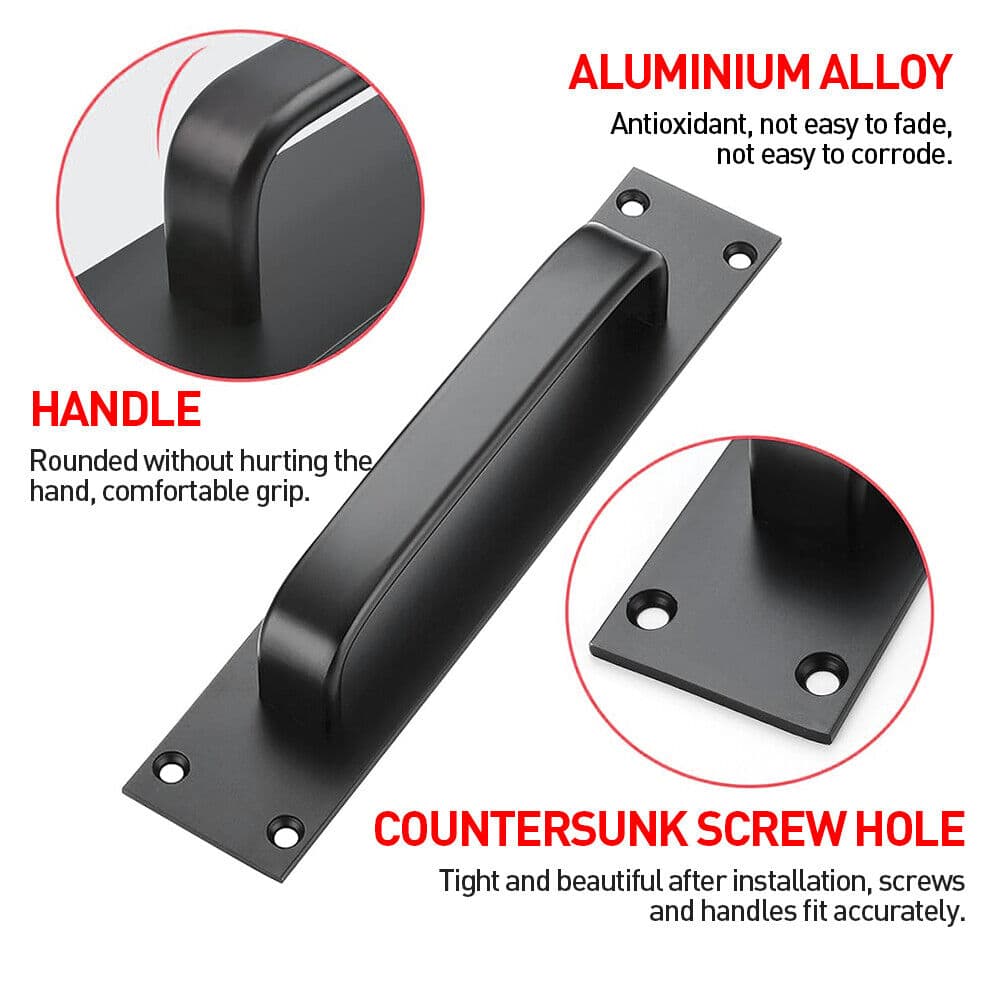 Two Matte Black Bar Pulls for Sliding Barn Doors and Cabinets - image 10