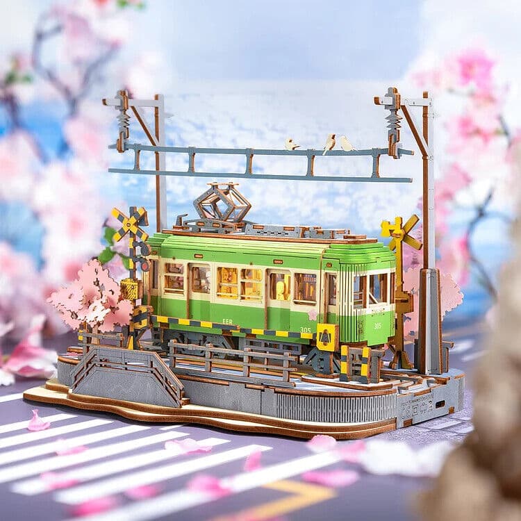 Japanese Sakura Tram Wooden Model Kit to Build - image 5