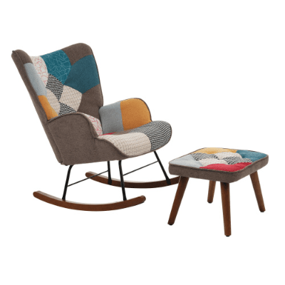 Relax in Style with a Vibrant Patchwork Rocking Chair - image 14