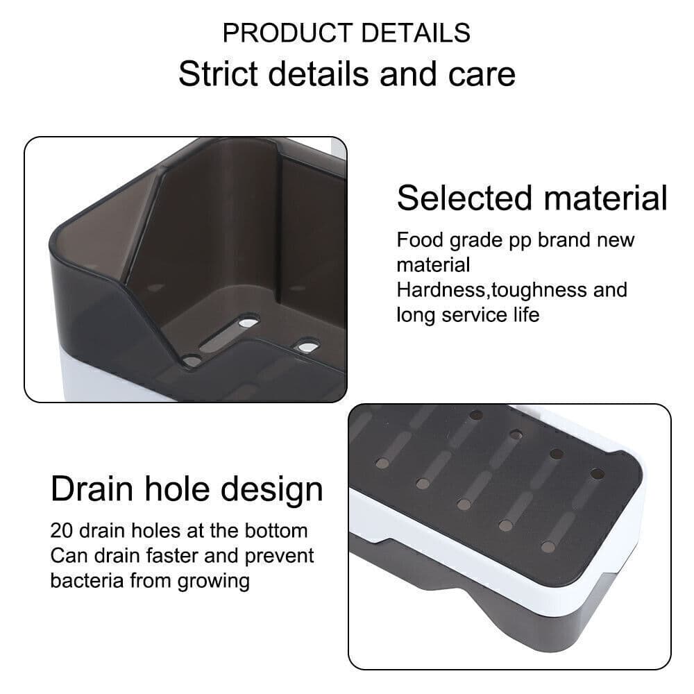 No-Drill Bathroom Shelf with Drainage — Self-Adhesive Wall Caddy - image 15