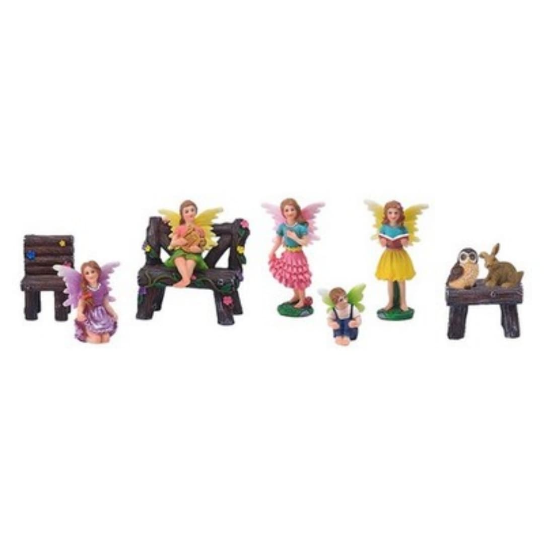 10-Piece Fairy Garden Miniature Set — Fairies, Animals and Furniture - image 14