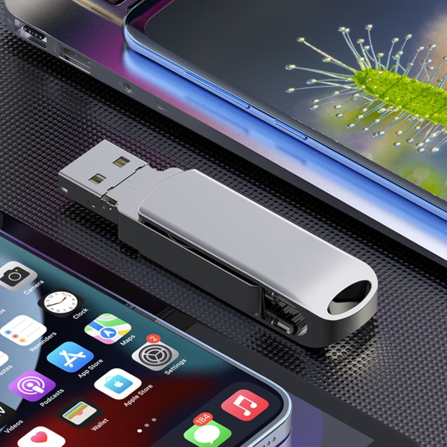 One flash drive for iPhone, Android, and PC — four connectors - image 10