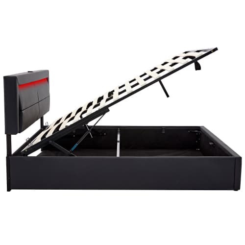 Multifunctional King Size Bed with Ottoman Storage & Charging - image 3