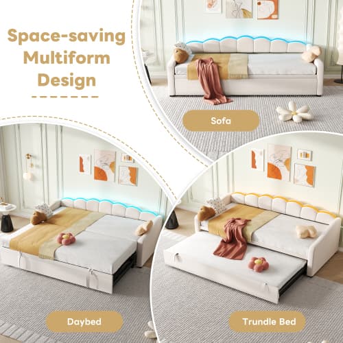 Transform Your Space with a Petal-Shaped LED Daybed - image 8