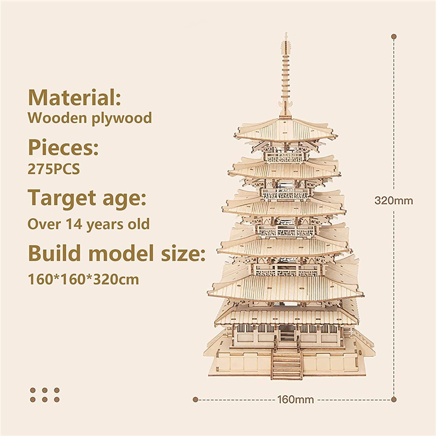 Mechanical Tower Woodcraft Construction Kit - image 3