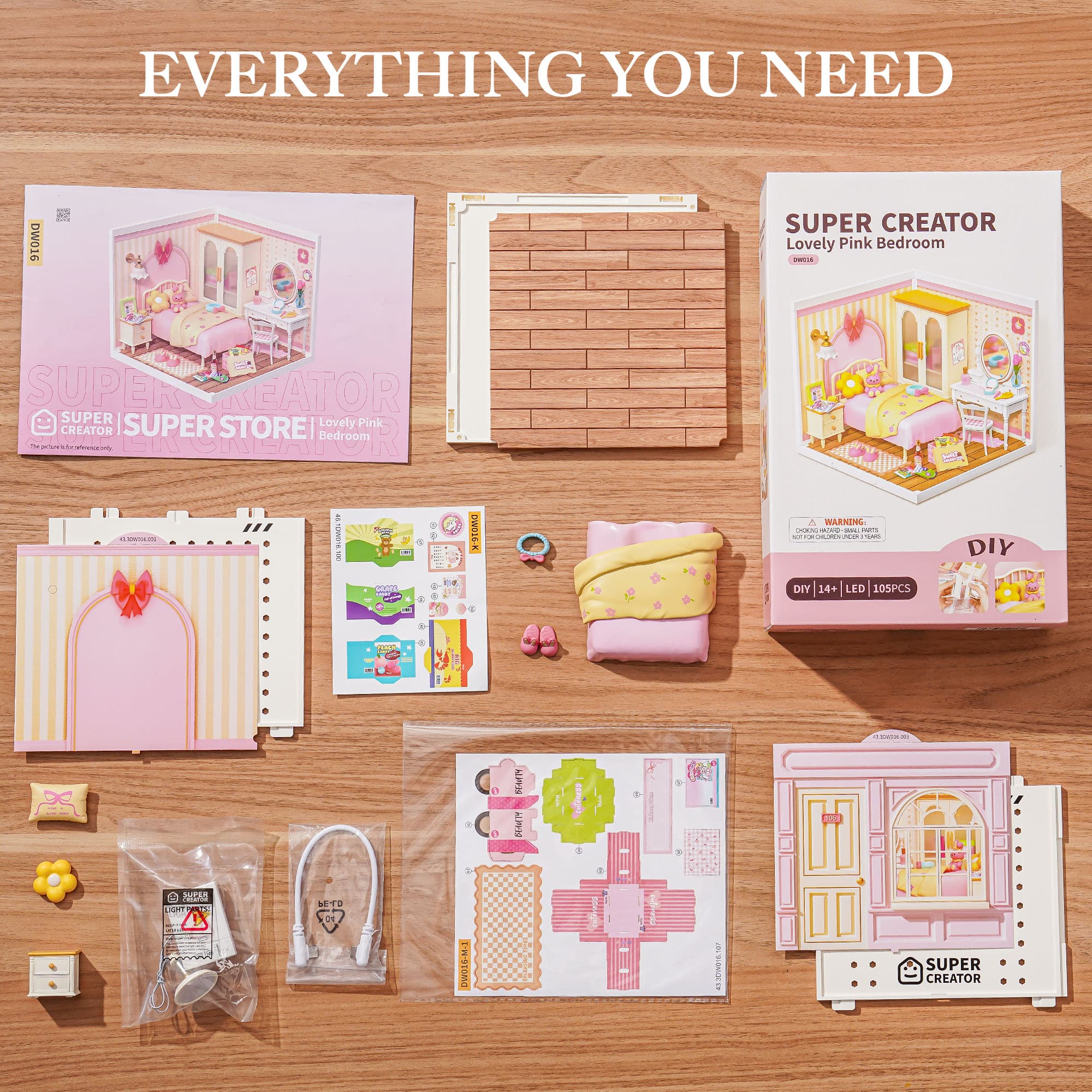 Transform Your Space with the Rolife Pink Bedroom Miniature Kit - image 7