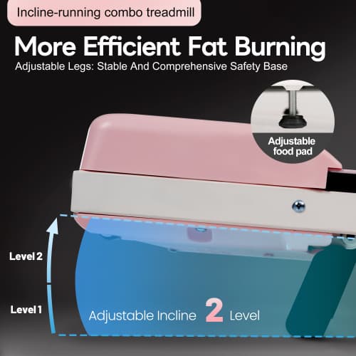 Compact Folding Treadmill with Adjustable Incline & Handrail - image 3