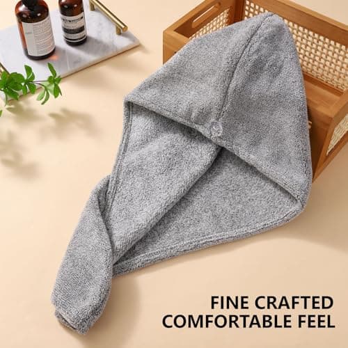 2-Pack Super Absorbent Microfibre Hair Towel Wrap