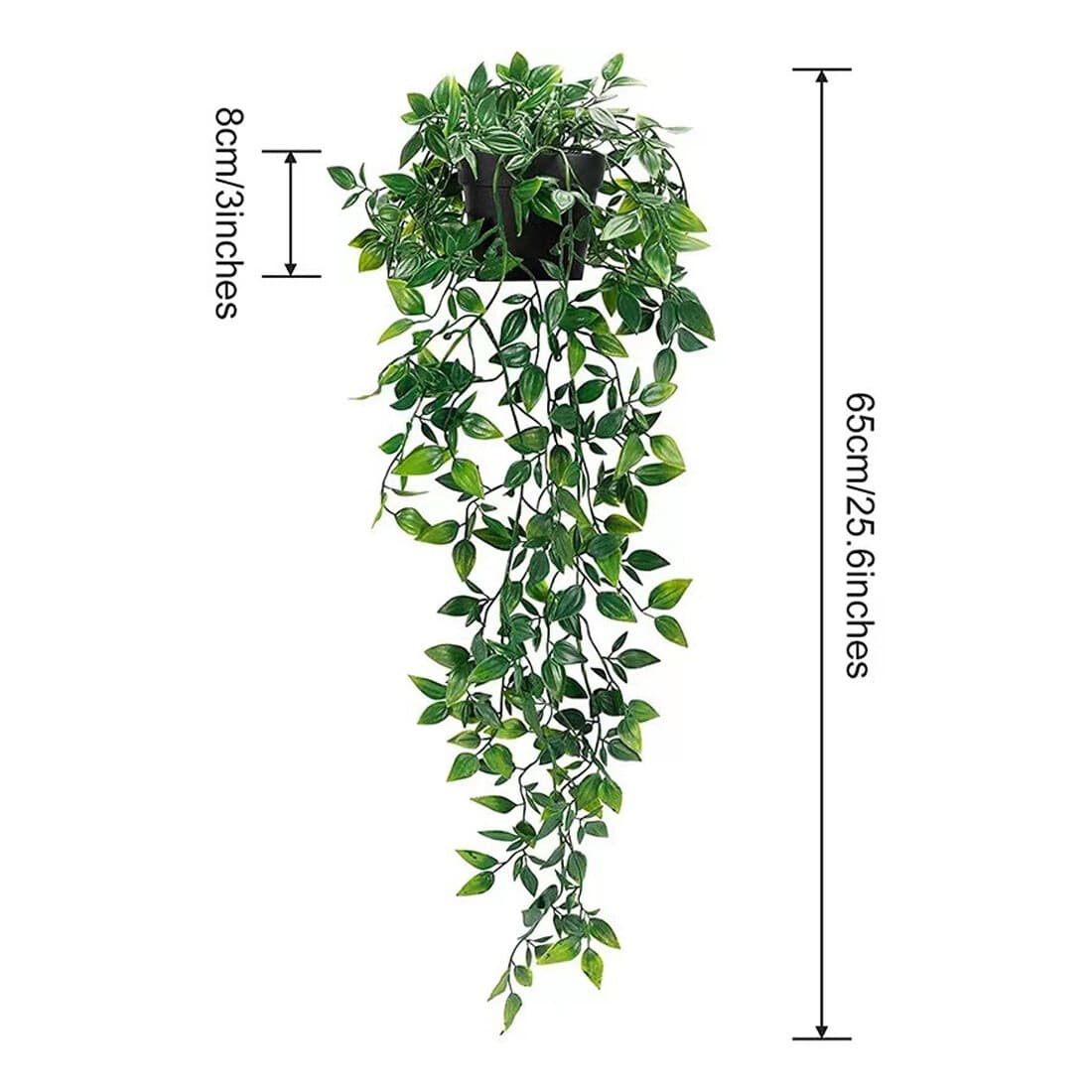 Set of 3 Realistic Artificial Hanging Plants - image 7