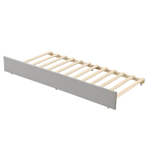 Upholstered 3ft Single Day Bed with Pull-Out Trundle in Grey Velvet - image 18