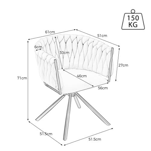 Effortlessly Elegant Beige Velvet Swivel Dining Chair - image 6