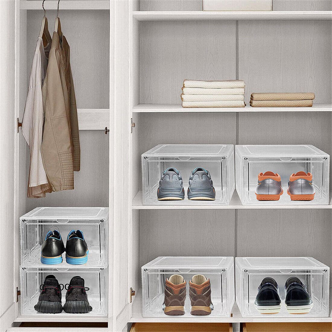 Clear Stackable Shoe Organiser Boxes - image 2