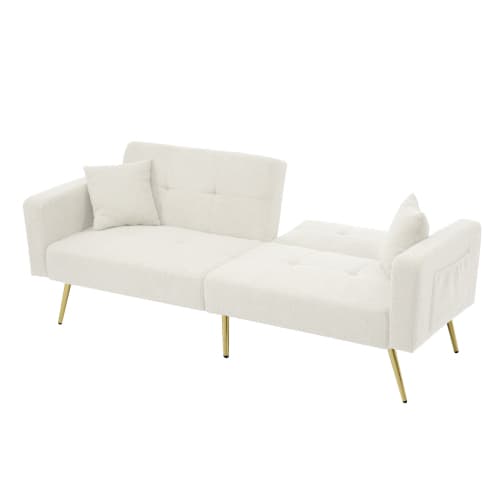 Chic 2 Seater Click Clack Sofa Bed with Side Pockets - image 46