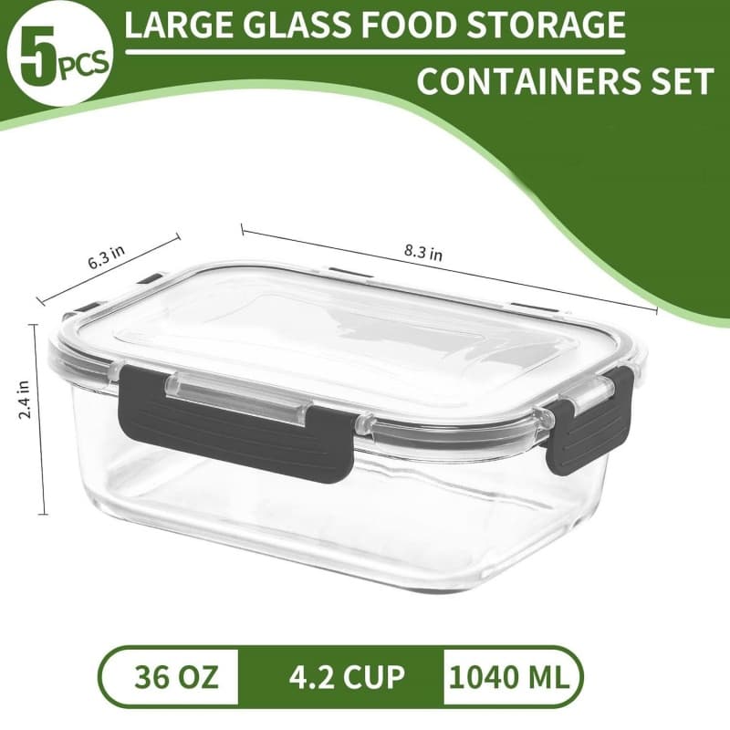Transform Your Kitchen with 5 Airtight Glass Containers - image 6
