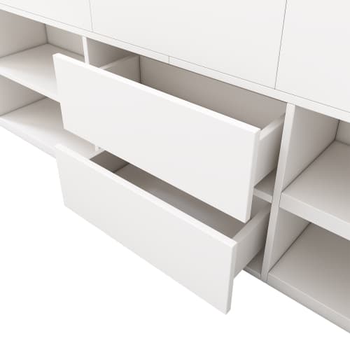 Children's White Mid Sleeper Bed with Drawers & Shelves - image 51