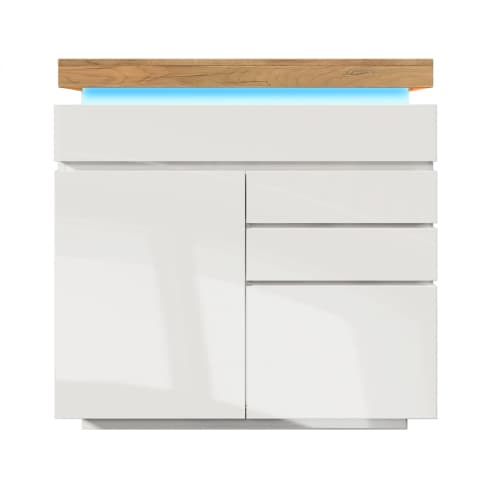 Modern High Gloss Sideboard with App-Controlled LED Lighting - image 12