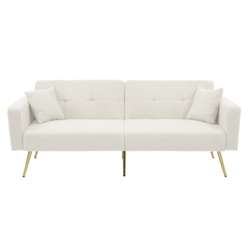 Chic 2 Seater Click Clack Sofa Bed with Side Pockets - image 27