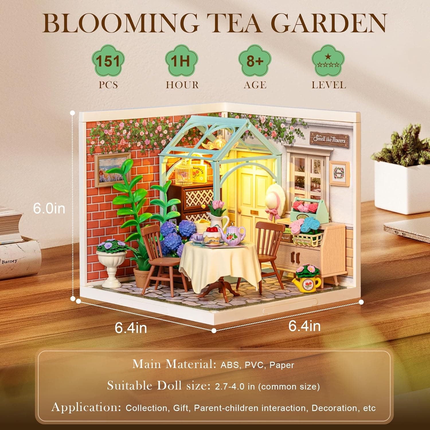Build-Your-Own Miniature Tea Garden Kit with Lights - image 9