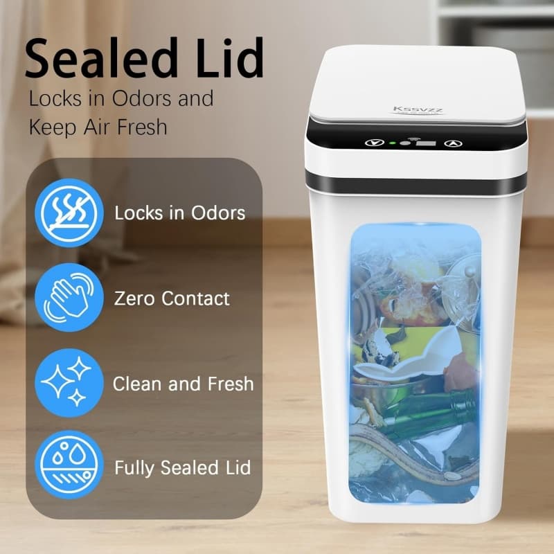 Effortless 12L Smart Sensor Bin for a Fresher Bathroom - image 10