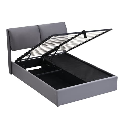 Double (4ft6) Upholstered Ottoman Bed with Hydraulic Storage and Drawers - image 15