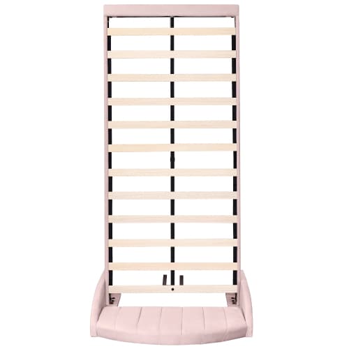 Upholstered Single Bed in Pink Velvet (3ft / 90x190cm) - image 7