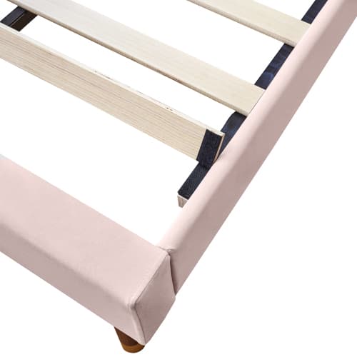 Upholstered Single Bed in Pink Velvet (3ft / 90x190cm) - image 15