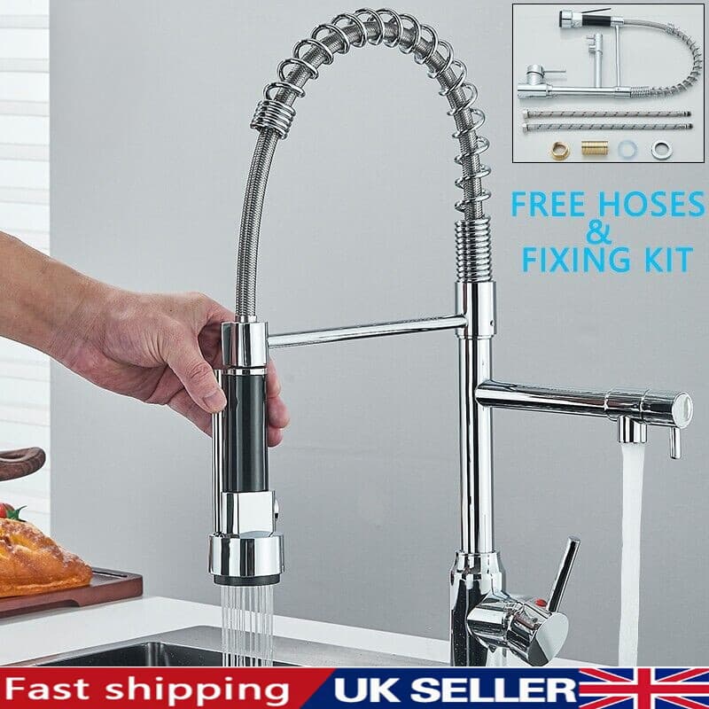 Transform Your Kitchen With This Chrome Pull-Out Mixer Tap