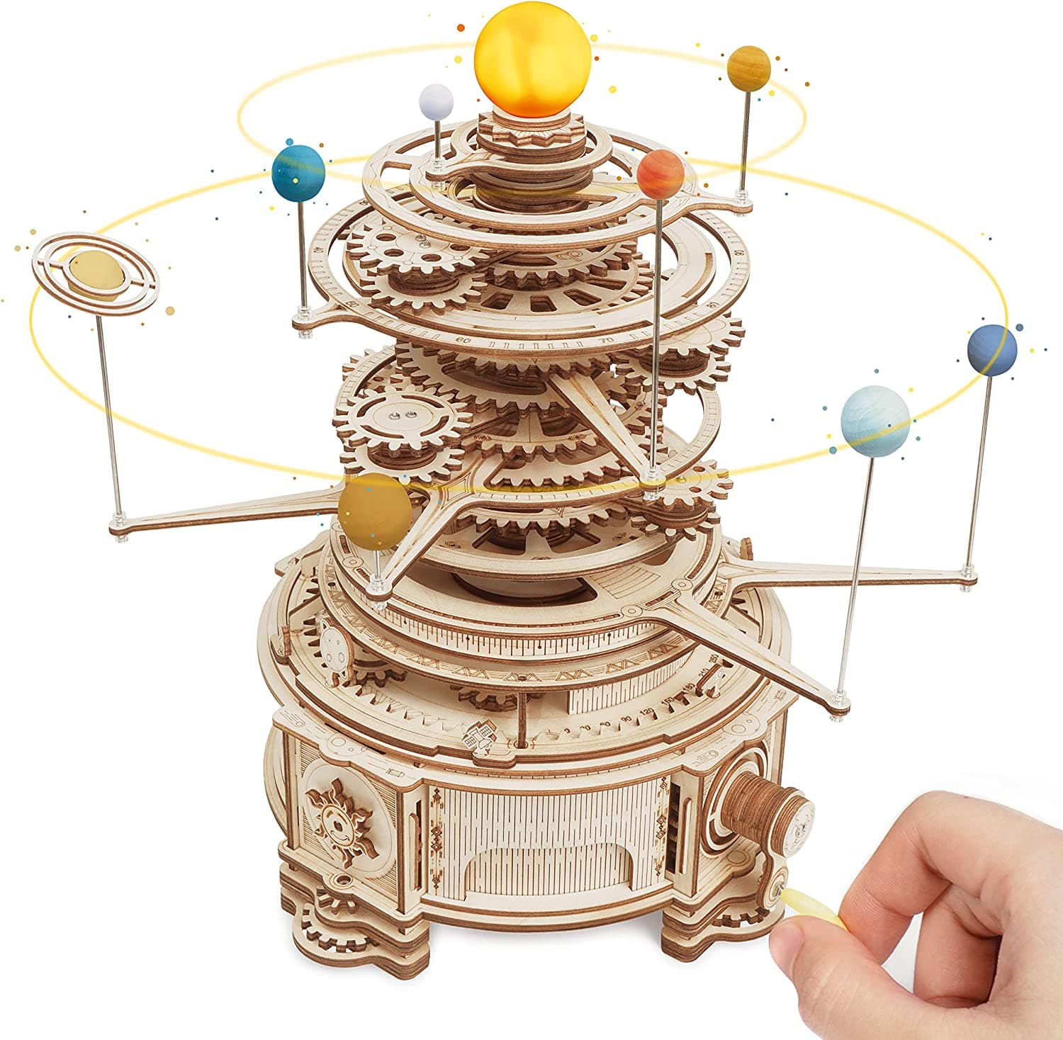 Discover the ROKR Mechanical Orrery 3D Wooden Puzzle - image 5