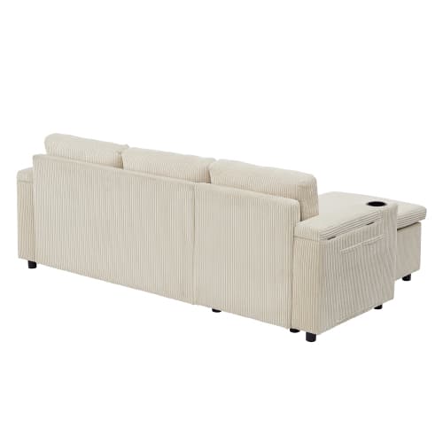 Transform Your Space with this Grey Corduroy Corner Sofa Bed - image 24