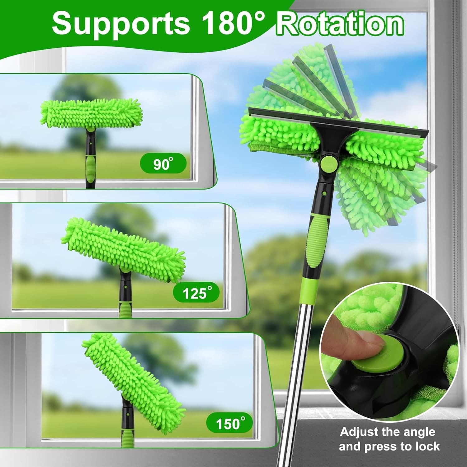 Effortless 4.5m Telescopic Window Cleaner & Squeegee - image 7