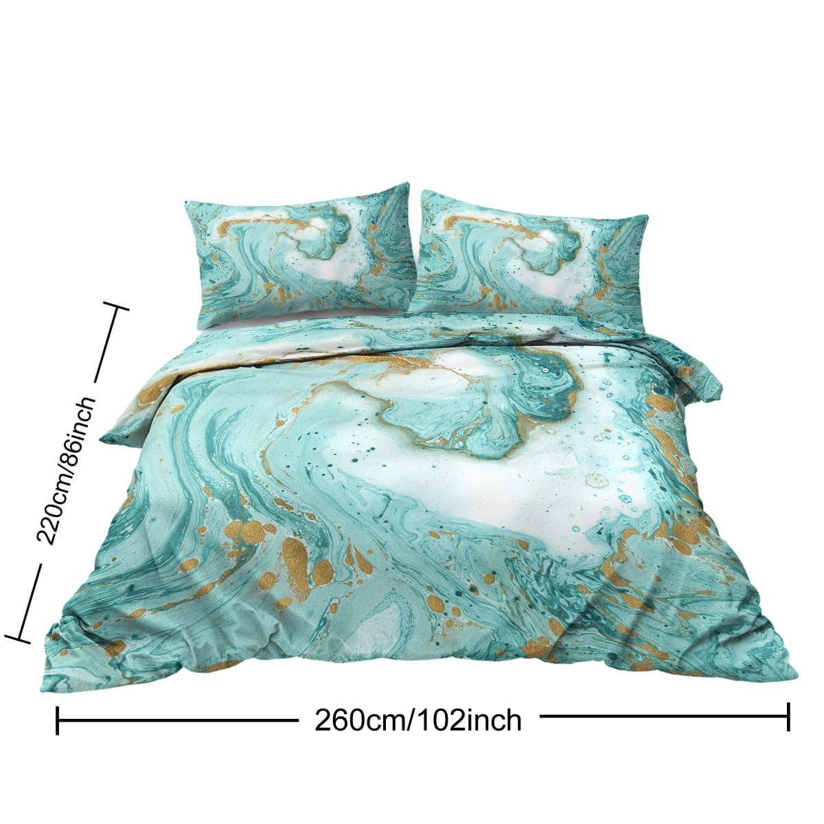 Transform Your Bedroom with this Turquoise Marble Duvet Set - image 4