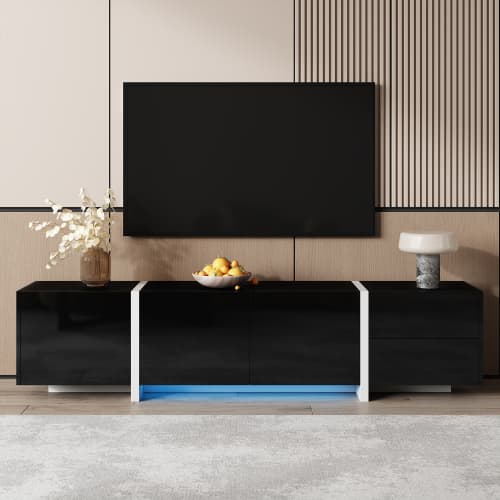 Modern Black High Gloss TV Stand, 170cm - image 9