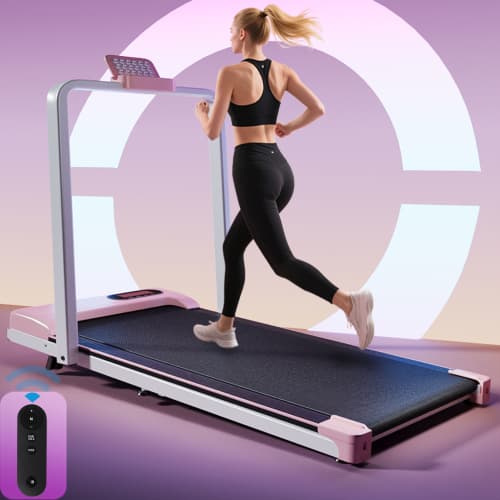 Compact Folding Treadmill with Adjustable Incline & Handrail - image 12