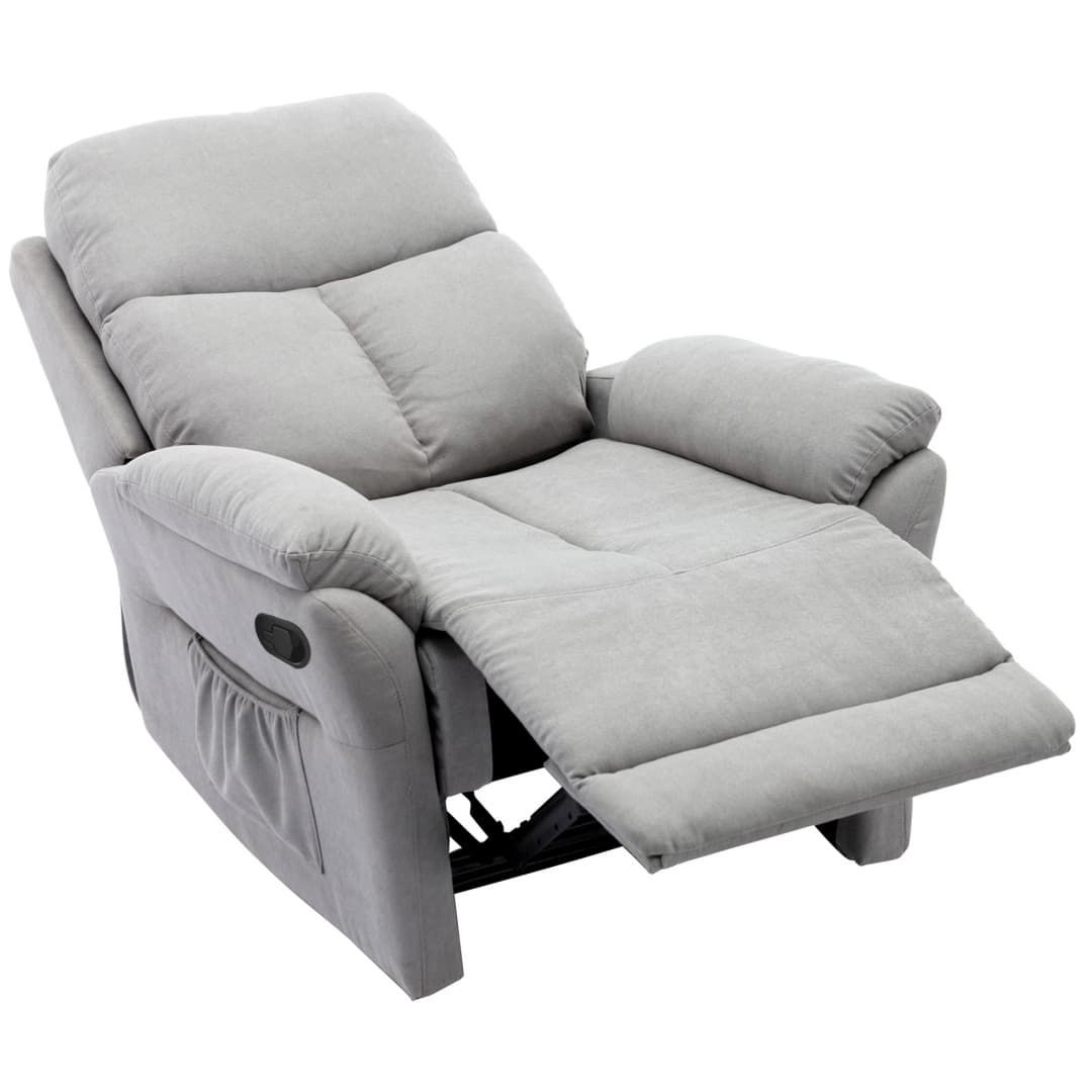 Comfortable Fabric Recliner Armchair with Adjustable Footrest - image 6