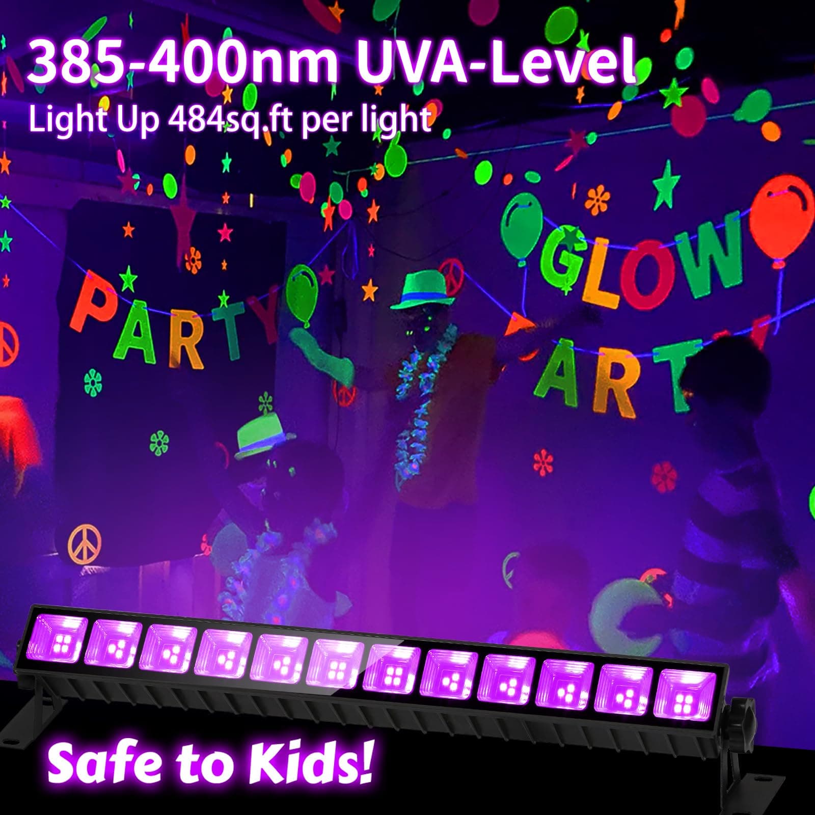 LED Wall Washer with Purple Ambient Light