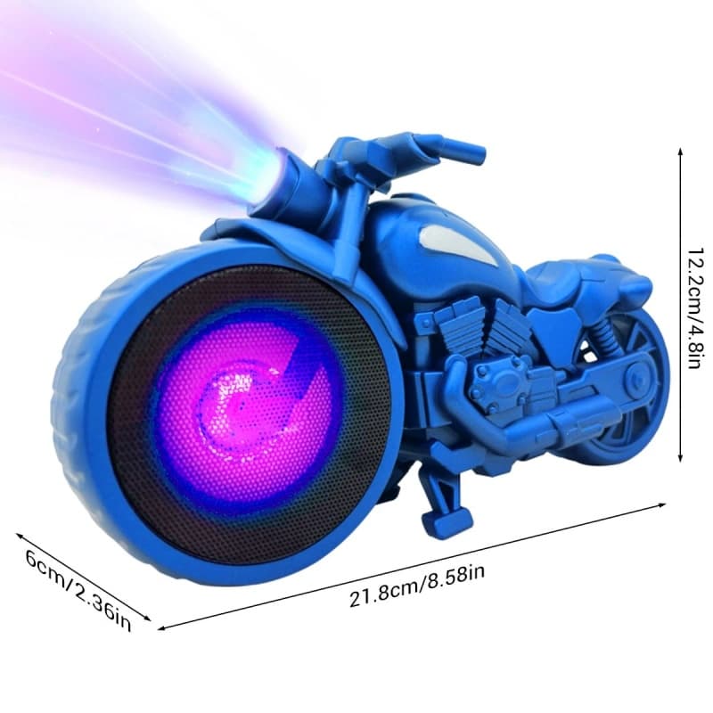 Vintage Motorcycle Bluetooth Speaker with LED & FM Radio - image 11