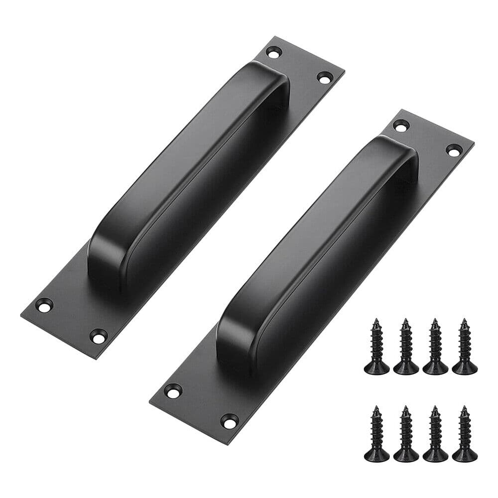 Two Matte Black Bar Pulls for Sliding Barn Doors and Cabinets - image 14