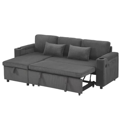 Transform Your Space with this Grey Corduroy Corner Sofa Bed - image 50