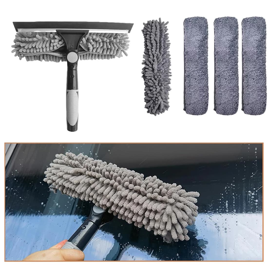 2-in-1 Telescopic Window Cleaning Kit (15ft/4.5m) - image 7