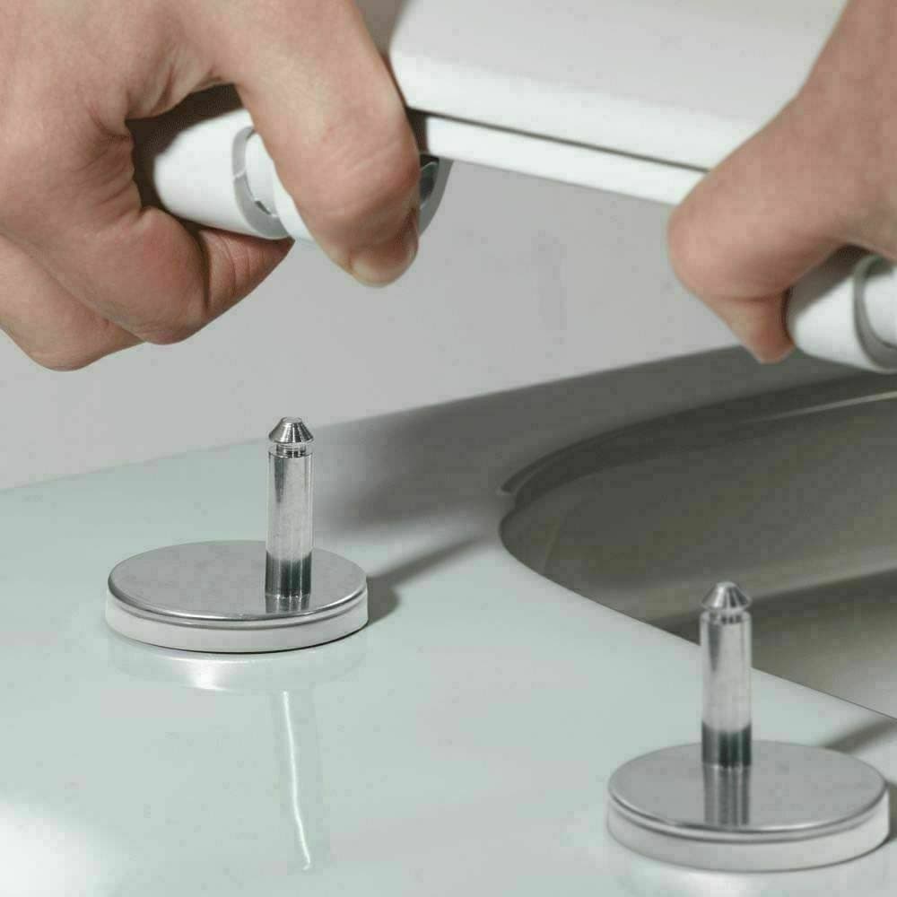 Premium Square Soft Close Toilet Seat in Gloss White - image 5