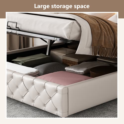 Transform Your Bedroom With This White LED Storage Bed - image 9