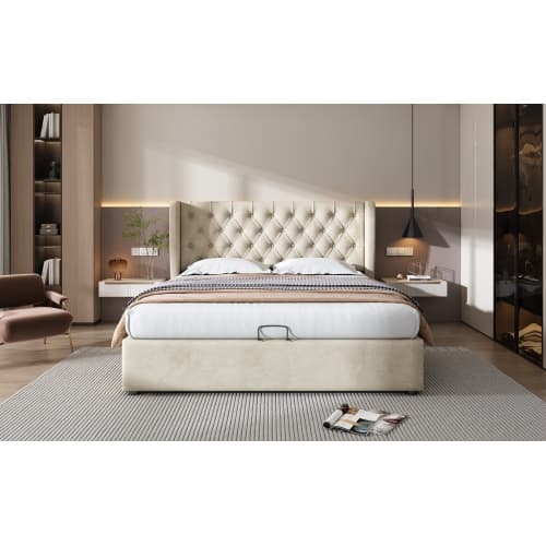 Effortless Storage Meets Timeless Style in this Velvet Bed - image 10