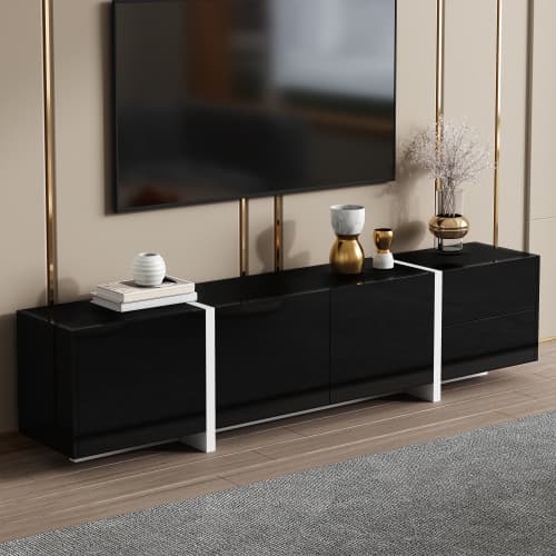 Modern Black High Gloss TV Stand, 170cm - image 7