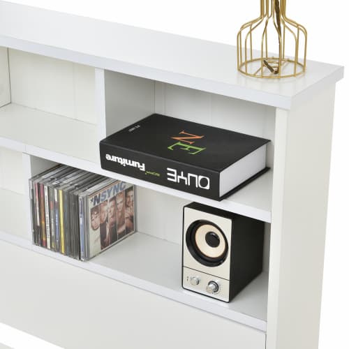 Solid Wood Double Storage Bed with Shelves and Underbed Drawer - image 13